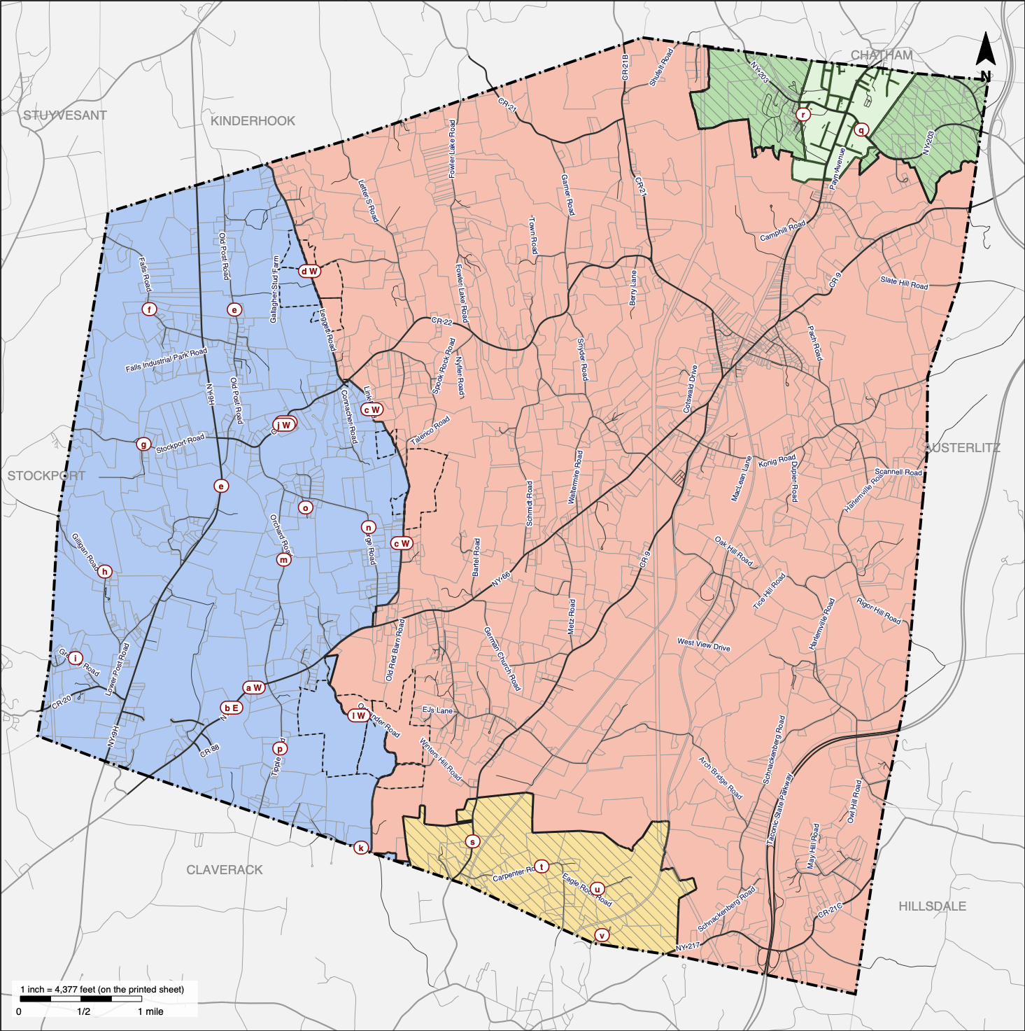 Fire Protection Districts, Town of Ghent, Columbia County, New York — built from the Town of Ghent's 2026 fire protection contracts